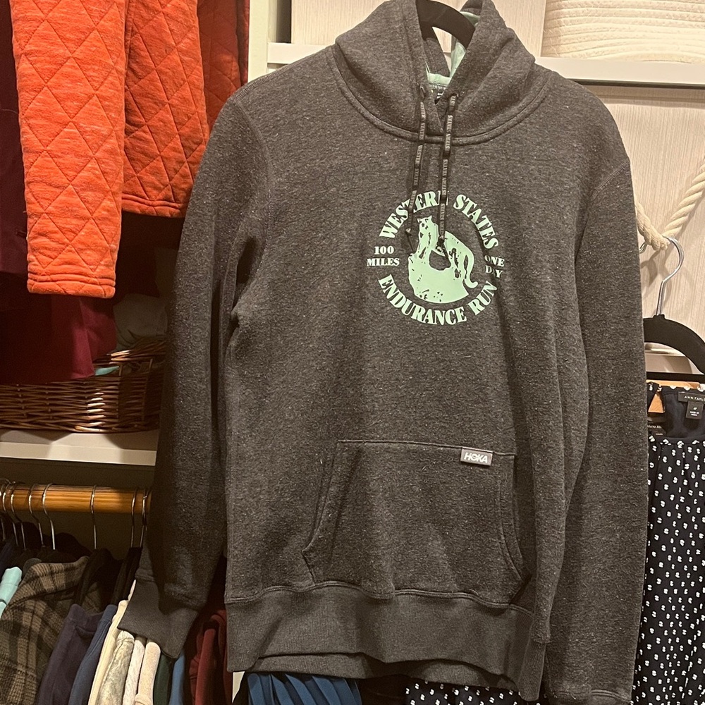 Rabbit Gray Hoodie with Western States Hoka Collab